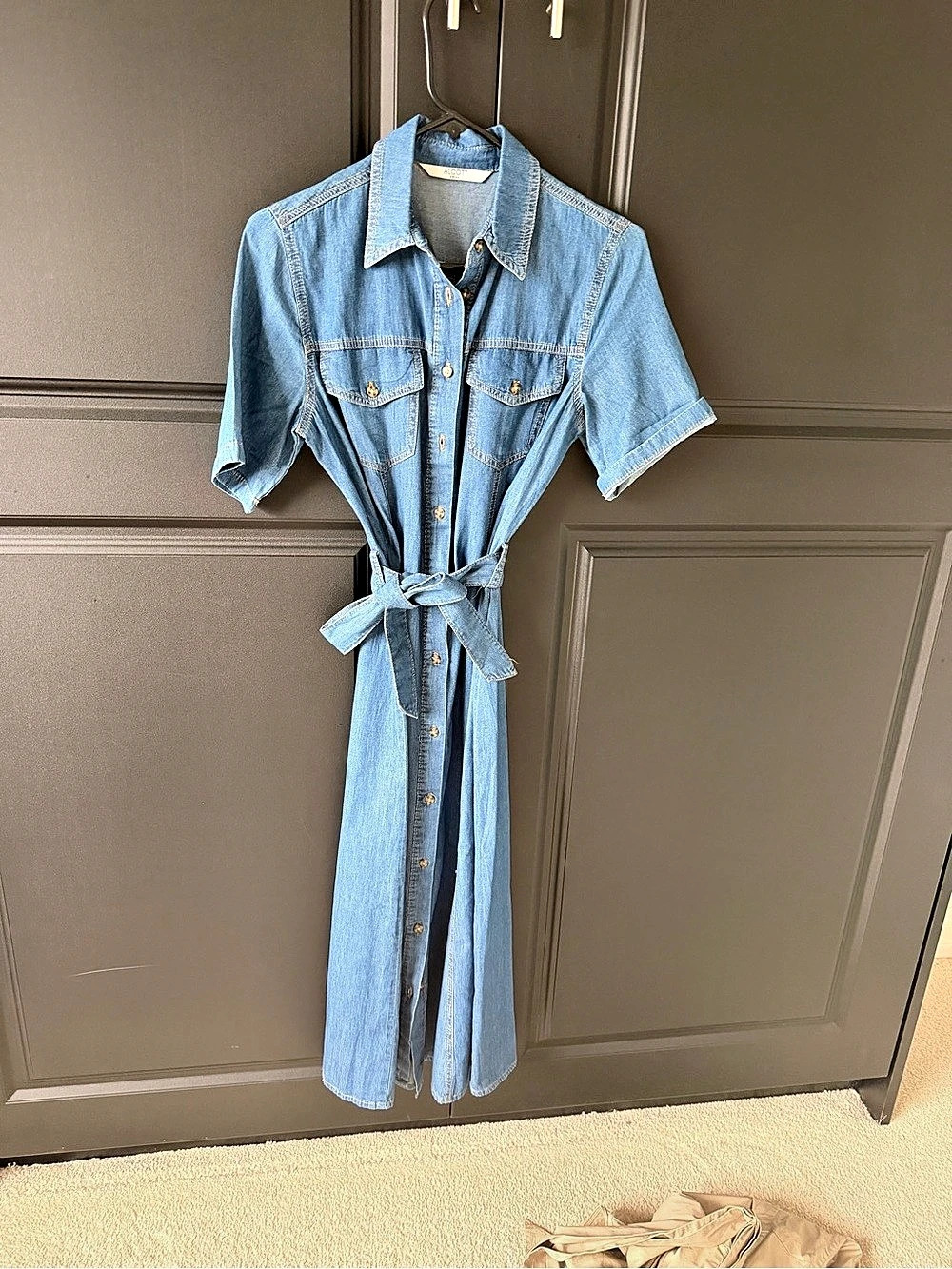 Alcott Denim Shirt Dress Blue in small